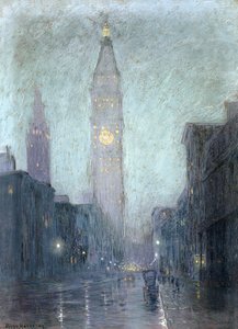 Madison Avenue at Twilight (pasztell barna papíron)