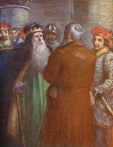 Illusztráció Guy of Warwick történeteihez (színes litográfia)