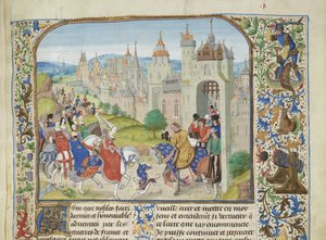 A francia Izabellát bátyja, IV. Károly fogadta Párizsban, kb. 1470-1475.