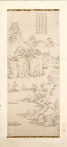 Taoista menedékhely a hegyen és a patakban (Táj a Ni Zan után [1301–1374])