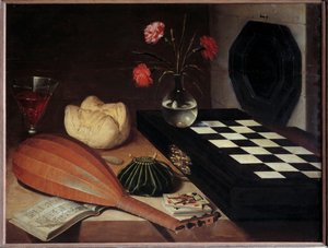 Csendélet a sakknál Lubin Baugin festménye (1612/1613-1663) 17. század V. 0,55x0,73 m