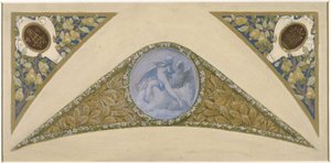 A párizsi városháza fesztivállépcsőjének vázlata: Vízöntő, 1888 és 1898 között (olaj)