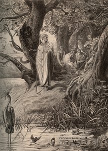 A halászmadarak bocsánatkérése, Szent Márton a Loire-part lakóinak mond - Luc Olivier Merson (1846-1920) metsze alkotó: Luc Oliver Merson