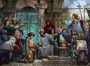 Saint Louis elítéli Enguerrand IV de Coucyt (1220-1310) – Saint Louis megbünteti Coucy IV. Enguerrandját