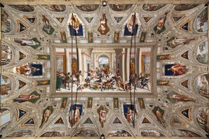 Odüsszeusz története (a visszatérés), a Salone Cambiaso mennyezete alkotó: Luca Cambiaso