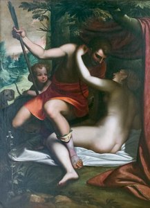 Vénusz és Adonisz, 1585 előtt, Luca Cambiaso (olaj, vászon) alkotó: Luca Cambiaso