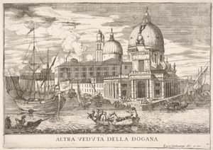 61. tábla: A Dogana da Mar vámház látképe a Canal Grande összefolyásánál a..., 1703.