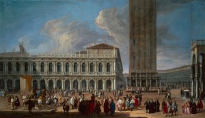 A Piazzetta és a Piazza San Marco, Velence (olaj, vászon) alkotó: Luca Carlevaris