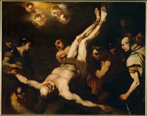 Szent Péter keresztre feszítése ... (festmény, vászon) alkotó: Luca Giordano
