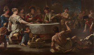 Merülések és Lázár, 1680. alkotó: Luca Giordano