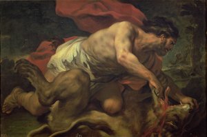Sámson és az oroszlán alkotó: Luca Giordano