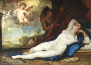 Alvó Vénusz, Ámor és Szatír, c. 1670.