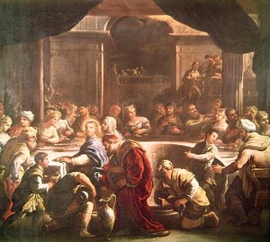 Esküvő Kánában (olaj) alkotó: Luca Giordano