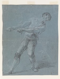 Fiatalember kötélhúzás alkotó: Luca Giordano