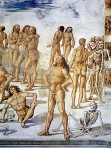 A hús feltámadása, az utolsó ítélet freskóciklusából alkotó: Luca Signorelli
