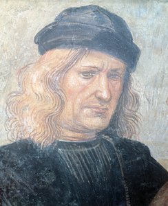 Luca Signorelli (kb. 1445-1523) önarcképe, friss alkotó: Luca Signorelli