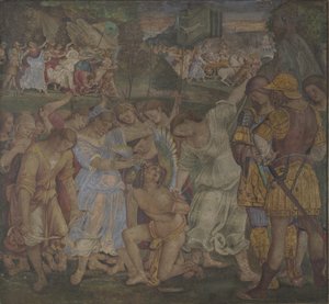 A tisztaság diadala: Szerelem lefegyverzett és bekötött freskók a Palazzo del Magnifico-ból, Siena, 1509 alkotó: Luca Signorelli