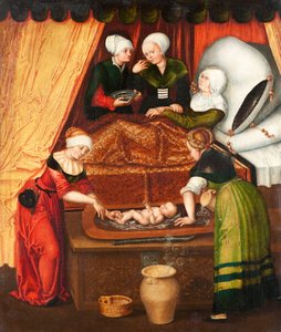 Marias Geburt alkotó: Lucas Cranach