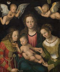 Szűz és gyermek a szentekkel Katalin és Barbara alkotó: Lucas Cranach d.Æ.