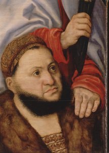 Szűz Mária oltárkép, vagy úgynevezett hercegi oltárkép [bal szárny] alkotó: Lucas Cranach the Elder