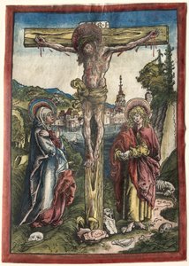 Krisztus a kereszten Szűz és Szent János között, 1503. alkotó: Lucas Cranach the Elder