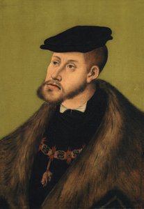 Német: Bildnis Kaiser Karls V. V. Károly császár portréja alkotó: Lucas Cranach the Elder