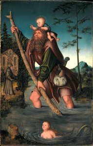 Német: Der heilige Christophorus Szent Kristóf alkotó: Lucas Cranach the Elder