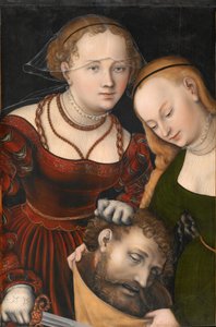 Német: Judith mit dem Haupt des Holofernes und einer Dienerin Judith with dem Haupt des Holofernes und einer Dienerin Judith with the head of Holofernes and a servant alkotó: Lucas Cranach the Elder