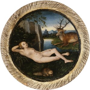 Német: Nyugvó tavaszi nimfa Reclining nimfa alkotó: Lucas Cranach the Elder