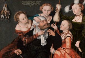 Herkules és Omphale, 1537 alkotó: Lucas Cranach the Elder