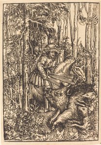 Vadász lóháton Vaddisznóra vadászik alkotó: Lucas Cranach the Elder