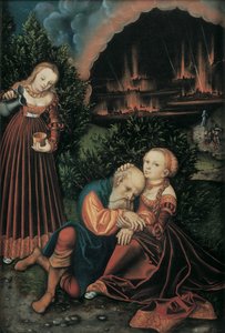 Lót és lányai alkotó: Lucas Cranach the Elder