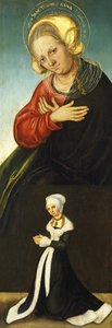 Szent Anna szászországi Barbara hercegnővel mint adományozó, 1514 körül alkotó: Lucas Cranach the Elder