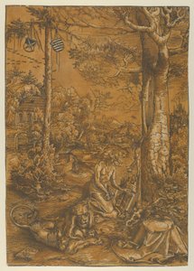 Szent Jeromos bűnbánata, 1509. alkotó: Lucas Cranach the Elder