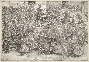 A torna lándzsákkal, 1509. alkotó: Lucas Cranach the Elder