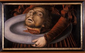 Keresztelő János feje (olaj fenyőfán) alkotó: Lucas Cranach the Elder