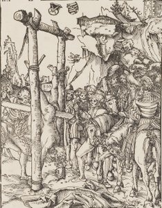Szent Simon Zelotes fűrészelése alkotó: Lucas Cranach the Elder