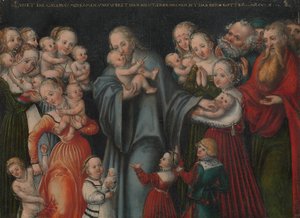 Krisztus megáldja a gyermekeket, kb. 1545-50. alkotó: Lucas Cranach the Younger