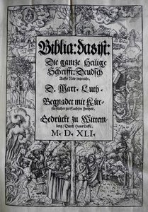 Luther Márton Biblia borítóterve, 1541.
