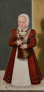 Németül: Bildnis der Prinzessin Marie, Schwester Christians I. I. Christian nővérének, Marie hercegnőnek a portréja. alkotó: Lucas Cranach the Younger