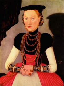 Német: Weibliches Bildnis / Bildnis einer Frau (eine geborene Hoffmann aus Leipzig) Női arckép / Portrait of a Woman (a Hoffmann by birth from Leipzig) alkotó: Lucas Cranach the Younger