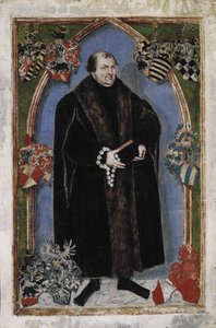 III. György, Anhalt-Dessau hercegének portréja 1507-1553, 1553 alkotó: Lucas Cranach the Younger