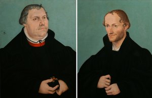 Luther Márton portréja amp; Philippe Melanchthon portréja alkotó: Lucas Cranach the Younger