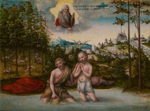 Krisztus megkeresztelkedése alkotó: Lucas Cranach the Younger