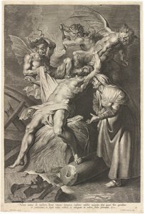 A démonok által gyötört és a felesége által bántalmazott állás alkotó: Lucas Emil Vorsterman after Sir Peter Paul Rubens