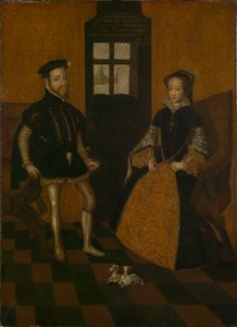 I. Mária angol és II. Fülöp spanyol (olaj, vászon) alkotó: Lucas de (after) Heere