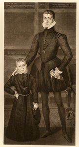 Henry, Lord Darnley (1545-1567) és testvére, Charles (1555-1576) az „I. és VI. James”-ből, a Manzi Joyant und Co. Paris, 1904 nyomda (kollotípus)