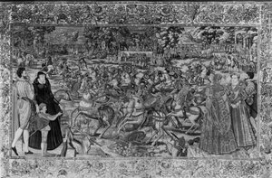 The Tournament, Brussels Workshop, c.1582-85 (szőttes) lásd a 173760-as részleteket)