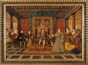 VIII. Henrik családja: A Tudor-utódlás allegóriája, 1572