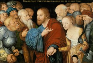 Krisztus és az asszony házasságtörésben, 1520-50 körül